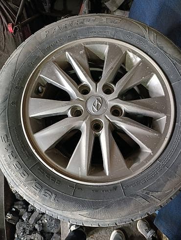 диска на соната: Колеса в сборе 195 / 65 / R 15, Лето, Комплект, Легковые, Литые, отверстий - 5 — 1