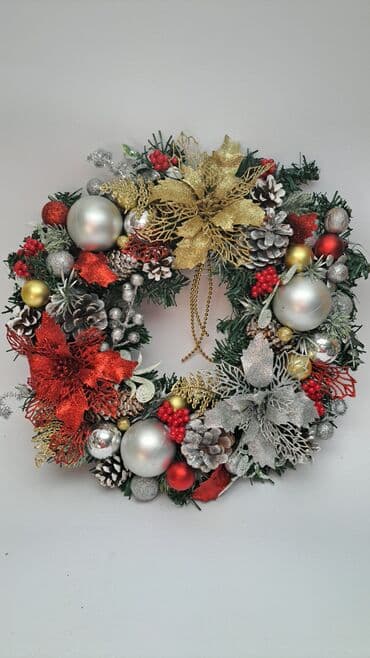 продаю крават: Новогодние декоративные венки ручной работы веночеки на фото от — 1