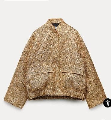 бомбер zara: Бомбер, Осень-весна, Оверсайз, S — 7