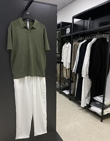 джинсы биг бои: Мужская вязана поло-футболка с коротким рукавом Цена за комплект:3200с — 2