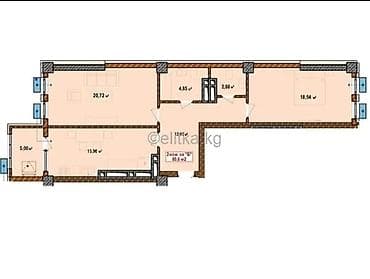 псо пишпек: Элитка, 2 комнаты, 81 м² — 5