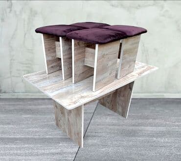 набор для пикника стол и стулья: Кухонный стол и стул, Новый, Платная доставка, цвет - Бежевый — 2