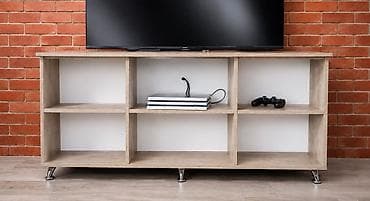 Мебель: Тумба под ТВ/медиацентр с открытыми полками Срочная цена 1 На фото — 1