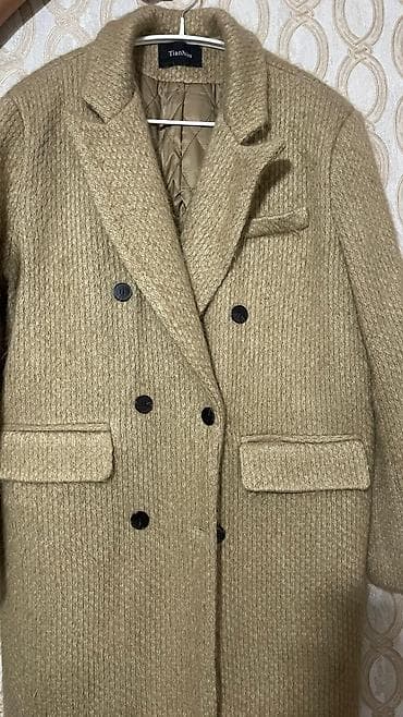 зимни куртка: Пальто, Классика, Осень-весна, Букле, Длинная модель, Двубортная модель, Стандарт — 5