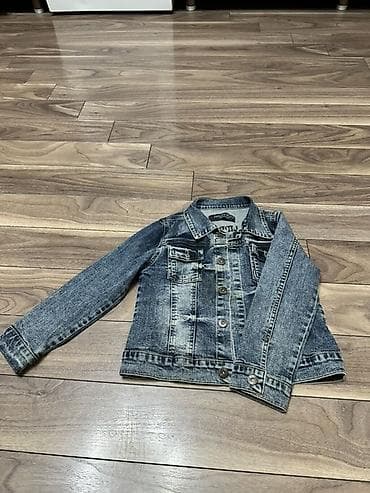 детс: Детская джинсовая куртка Philipp Plein - Цвет: классический синий — 1