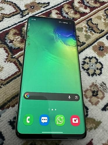 dynamic: Samsung Galaxy S10, Б/у, 128 ГБ, цвет - Белый — 1