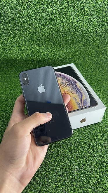 iphone cable: IPhone Xs, Б/у, 64 ГБ, Черный, Защитное стекло, Чехол, 100 % — 2