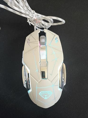 deco e4: Игровая проводная мышь с подсветкой - Корпус: матовый белый пластик с — 3