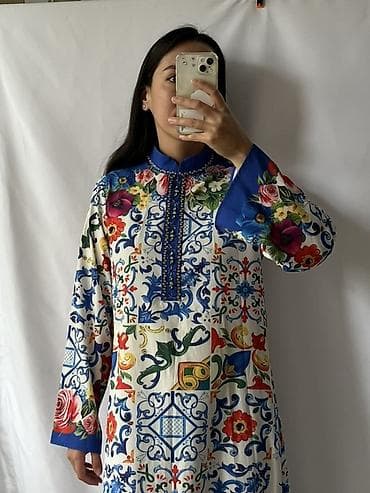 b lite: Повседневное платье, Китай, Лето, Длинная модель, Прямое, L — 1