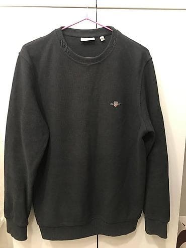 Мужской свитер, 2XL, Gant, Б/у, цвет - Серый