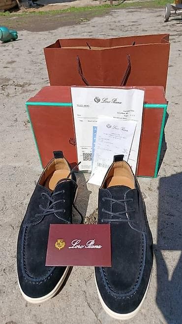 кроксы обувь: Мужские замшевые дерби Loro Piana - Модель: Derby/лоферы с шнуровкой — 2