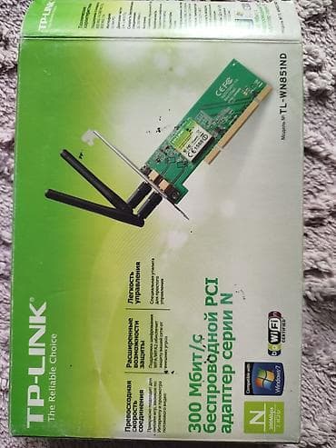 Стол компьютерлери жана комлектөөчүлөр: TP-Link TL-WN851ND — беспроводной PCI-адаптер серии N для настольных — 1