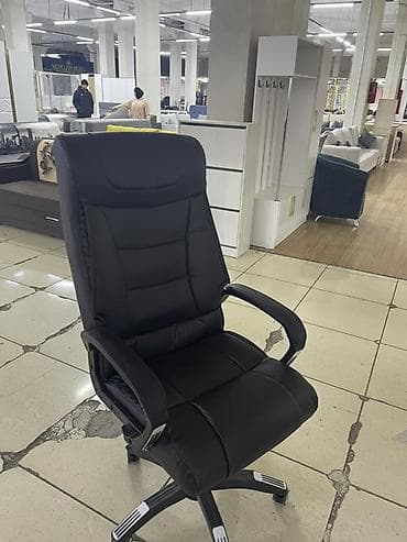 мягкая мебель для офиса: Офисное кресло, Новый, С колесиками, цвет - Черный, Экокожа, Бесплатная доставка — 9