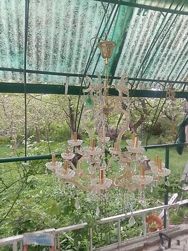 вазы из цветного стекла: Классические подвесные люстры с хрусталём - Материал: литая арматура — 2