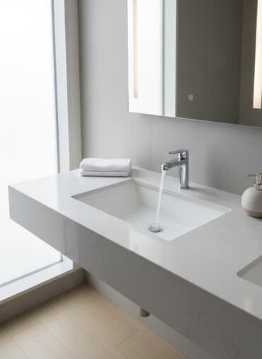 раковина с пьедесталом: Раковина для ванной, Квадратная форма, Материал: Акрил — 1