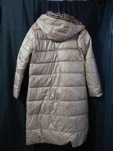 пиджак бежевый: Пуховик, Длинная модель, XL — 2