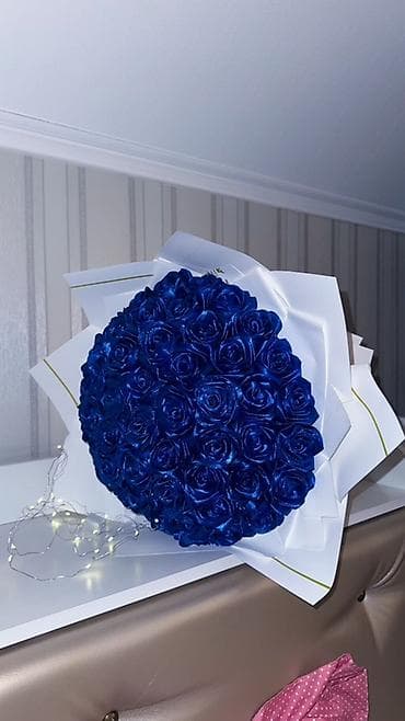 Букет из вечных роз - Пышная круглая шапка из десятков