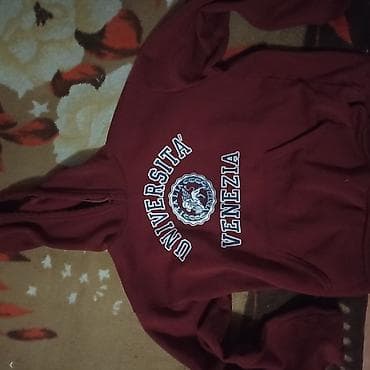 вещи италия: Бордовая худи с капюшоном Università Venezia - Цвет: насыщенный — 1