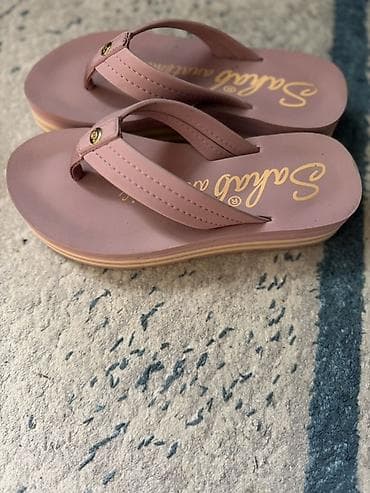 шлепка женский: Босоножки, 37, Б/у, цвет - Розовый, Самовывоз — 1