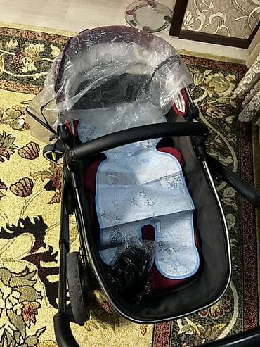 эгиз коляска: Балдар арабасы, Башка бренд, түсү - Кара, Колдонулган, Өзү алып кетүү, Акысыз жеткирүү, Акылуу жеткирүү — 2
