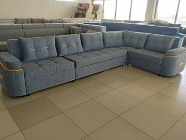мебель бишкек: Угловой диван, C подушками, Трехместный — 9