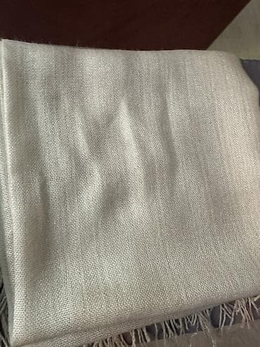 Шарфы, палантины: Палантин/шаль из мягкой светло-бежевой ткани Два шарфа один из — 1