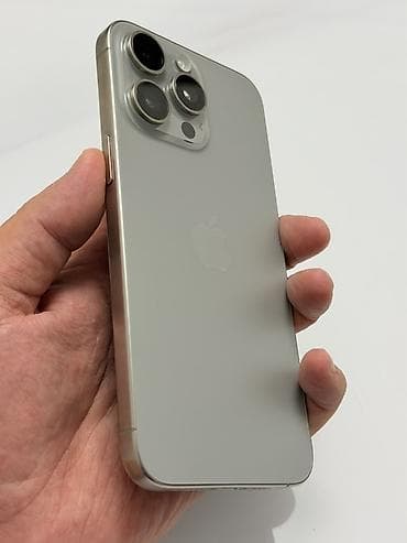 обс: IPhone 15 Pro Max, Б/у, 1 ТБ, Natural Titanium, Защитное стекло, Чехол, 94 % — 2