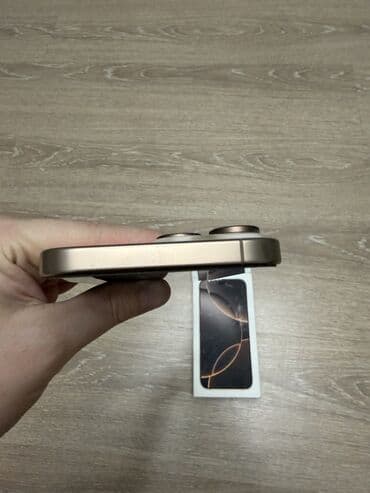 каракол телефон айфон: IPhone 16 Pro Max, Колдонулган, 256 ГБ, Desert Titanium, Коргоочу айнек, Каптама, Куту, 90 % — 5