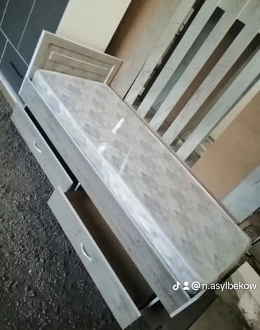 кровать двуспальная с ящиками: Односпальная кровать, Новый, С матрасом, длина - 190 см — 22