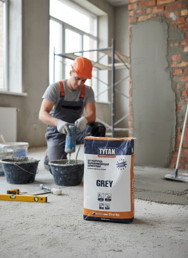 мешках: Штукатурка Цементная, Ручного нанесения, Универсальная — 1