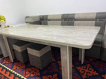 dinner table: Кухонный стол и стул, цвет - Серый — 4