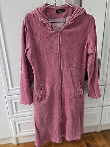 Халаты: Предлагается женский длинный халат на молнии из мягкого вельвета — 2