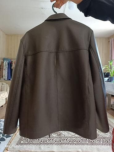 slim patch original: Жакет H&M из искусственной кожи - Цвет: тёмно-коричневый - — 3