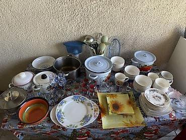 Посуда: Большой набор кухонной посуды и сервировки — одним лотом. Состав по — 1