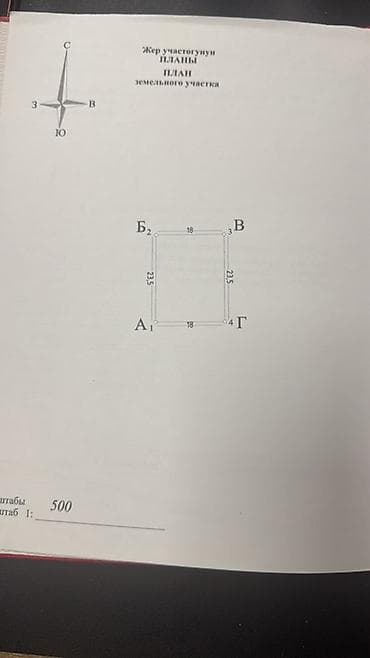 продажа участков ош: 4 соток, Для строительства, Красная книга — 3