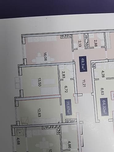 Батирлерди ижарага берүү: 1 бөлмө, 35 м², 4 кабат — 2