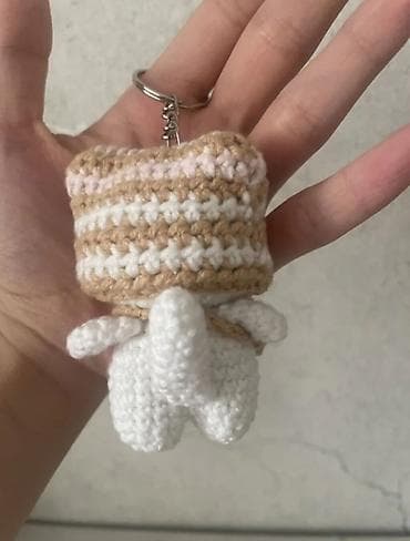 кок талаа: Брелок, Текстиль, Жаңы, Унисекс, түсү - Ак — 2