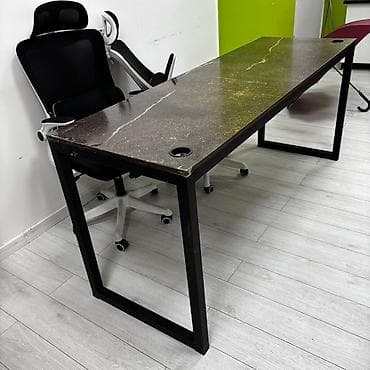 study table: Офисный стол с каменной столешницей Самовывоз с ТЦ Мега комфорта Б/у — 2