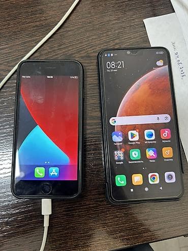 Продаю б/у 1) Apple iPhone 6s, 32 ГБ, цвет Space Gray 2) Xiaomi Mi 8