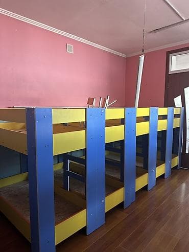 Детская мебель: Двухъярусные детские кровати для группы/лагеря - Модульные секции по — 1