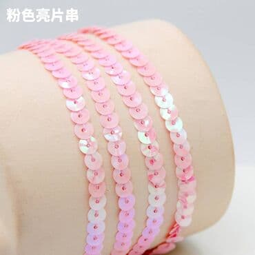 флипчарты fluorescent board с дополнительными планками: Паетки на нитке, жемчужные, диаметр 6 мм, длина 4,5 метра — 2