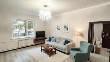 карвен 4 сезона коттедж: 2 комнаты, 54 м², 105 серия, 1 этаж, Евроремонт — 1