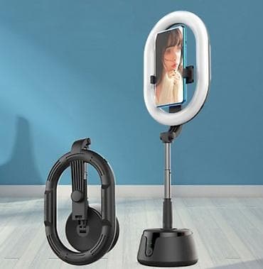 touch pen: Смарт-держатель для телефона с кольцевой подсветкой и автотрекингом — 1