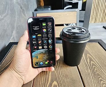 IPhone 11, Б/у, 128 ГБ, Красный, Чехол, 100 %