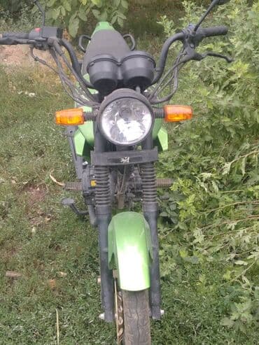 Зелёный дорожный мотоцикл Viper (надпись Viper на баке). Классическая