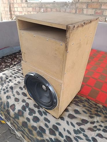 Автоунаа электроникасы: Сабвуферный модуль на динамике Kenwood в фазоинверторном деревянном — 3