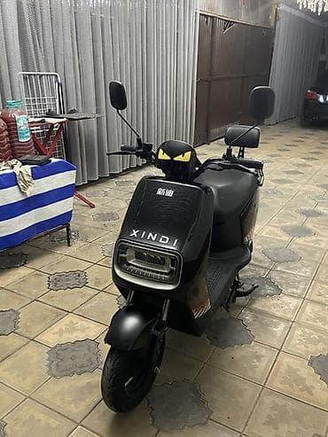 авто элек: Электроскутер XINDI (черный) - Компактный городской электроскутер с — 1