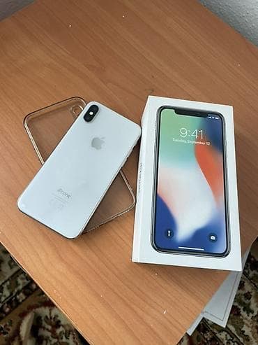 apple x: IPhone X, 256 ГБ, Серебристый, Коробка — 3