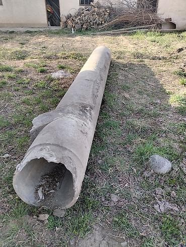 вазоны из бетона: Железобетонная труба (диаметром около 60–80 см, длина примерно 6 м) — 3