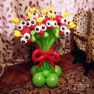 газ баллон кислородный ош сатылат: Цветы из шаров подарки на 8 марта Корзины из шаров букеты с бабочками — 23